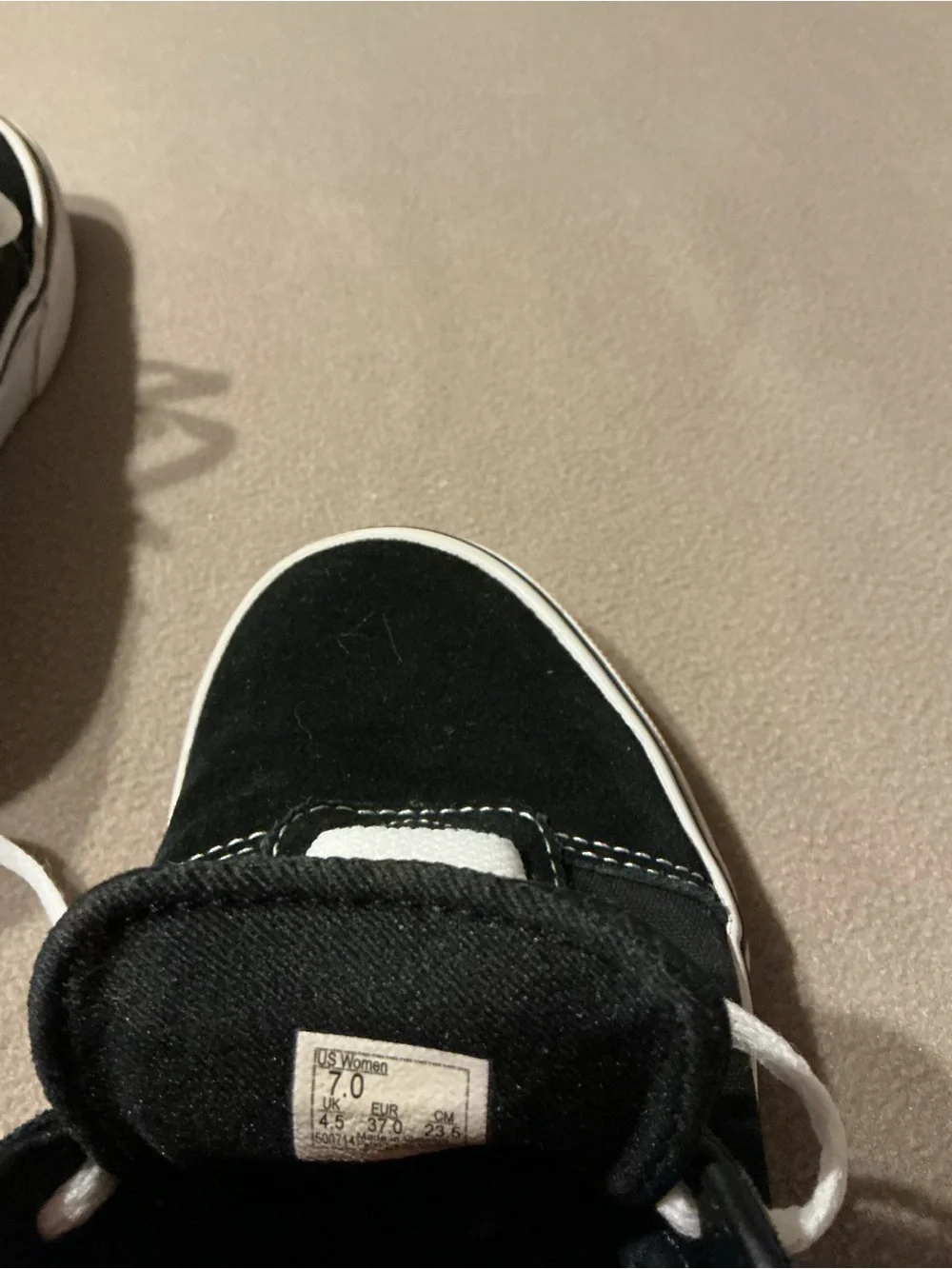 Black and White womans Van sneakers- Classic Low-Top
